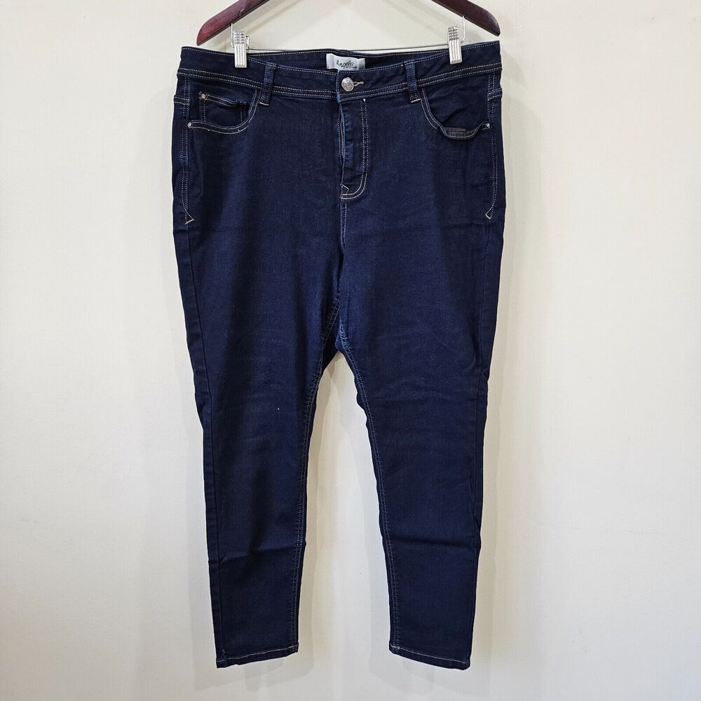 Angels Forever Young Womens Indigo Denim Jean High Rise Casual Streetwear Edgy